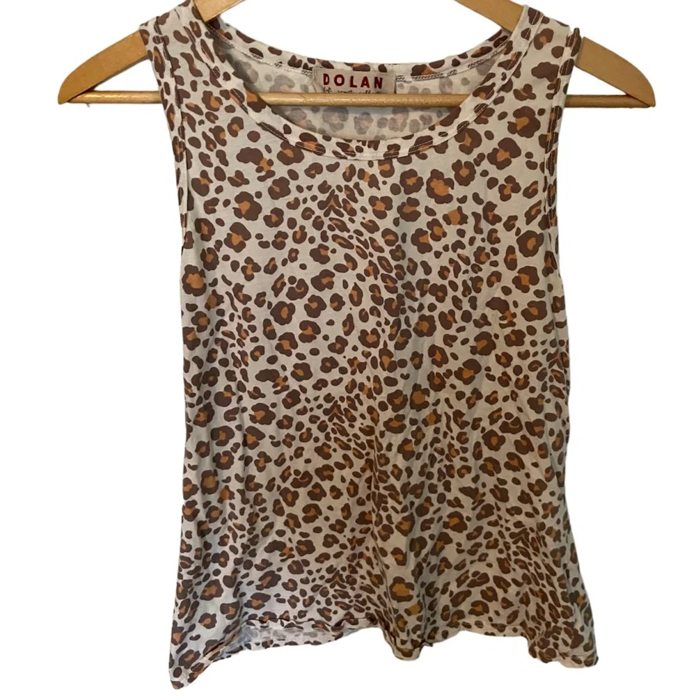 Anthropologie Dolan Cheetah tank with open back size small - Picture 1 of 8